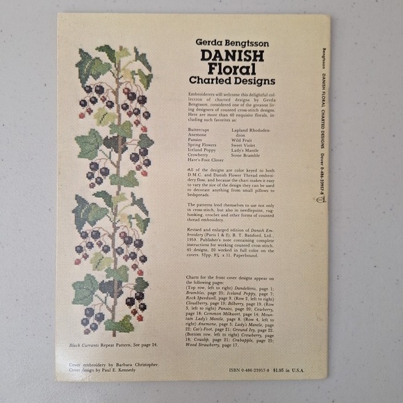 Vintage Dover Needlework Series 4 Design Books Danish Floral Initials Alpha Cats - Picture 5 of 11